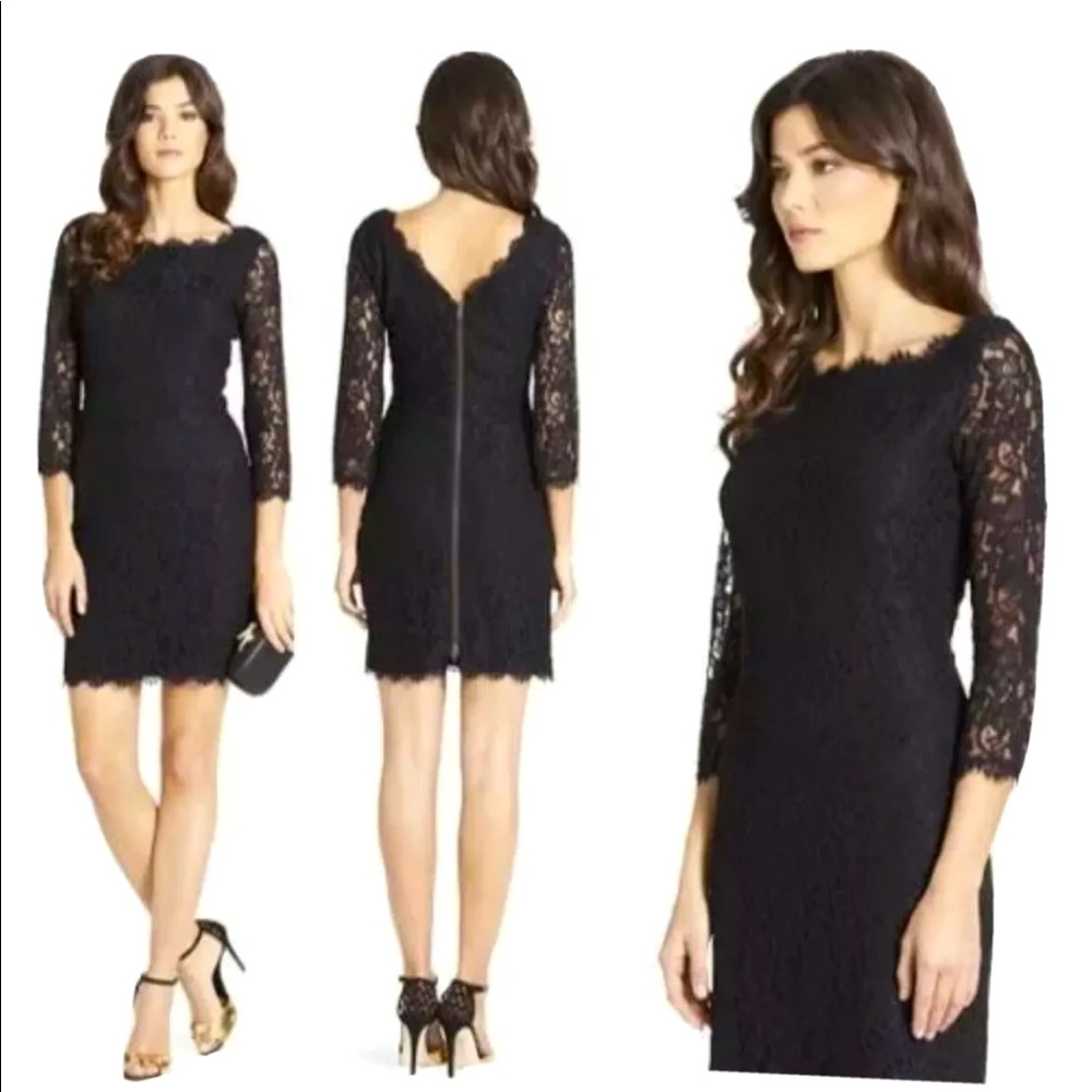 DVG Zarita Black Lace dress size 8